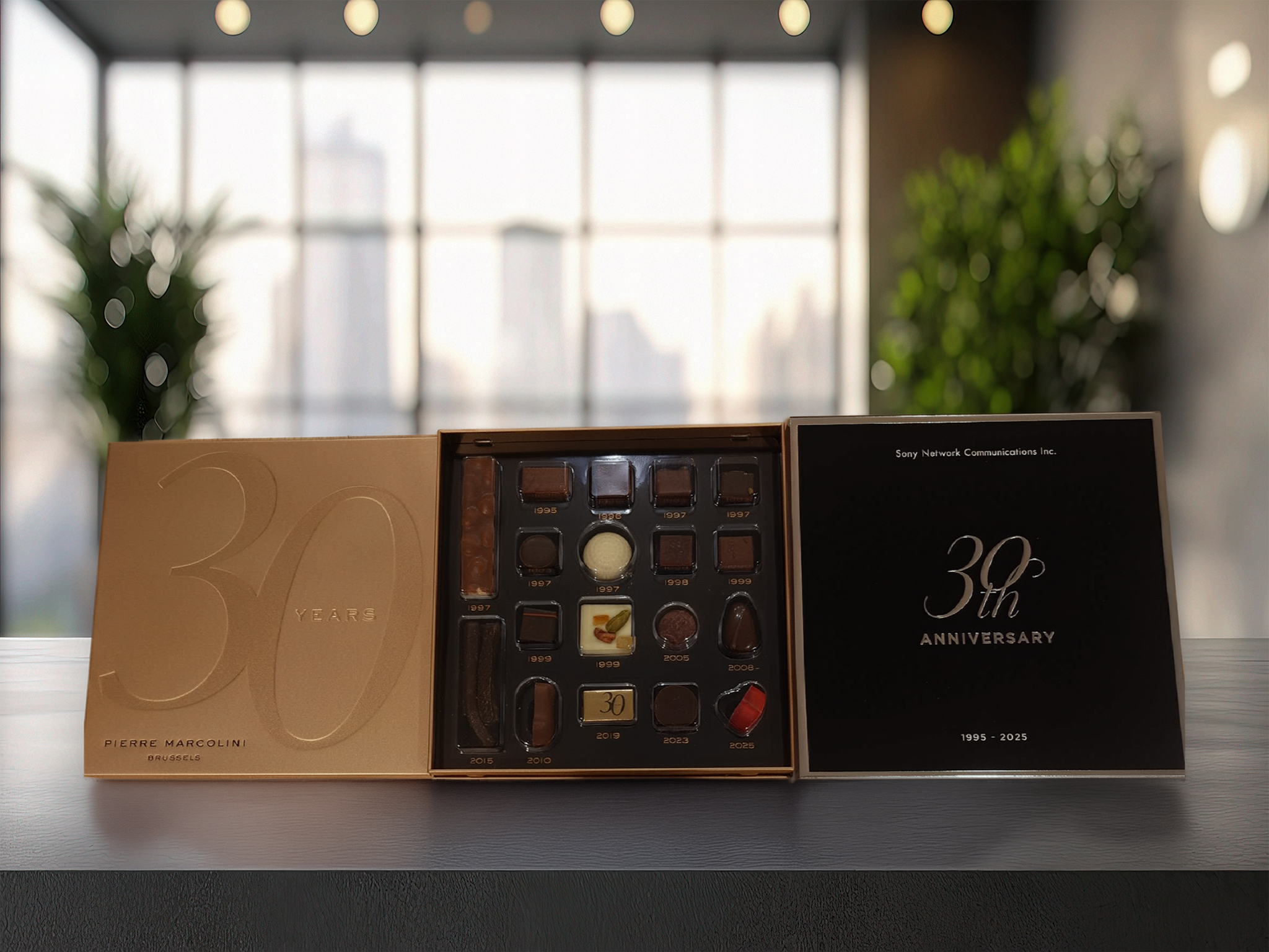 ソニーネットワークコミュニケーションズ30周年記念品としていただいたチョコレート